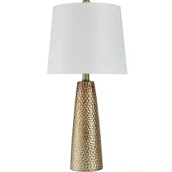 Kirklands Home Table Lamps|Bronze Hammered Table Lamp White