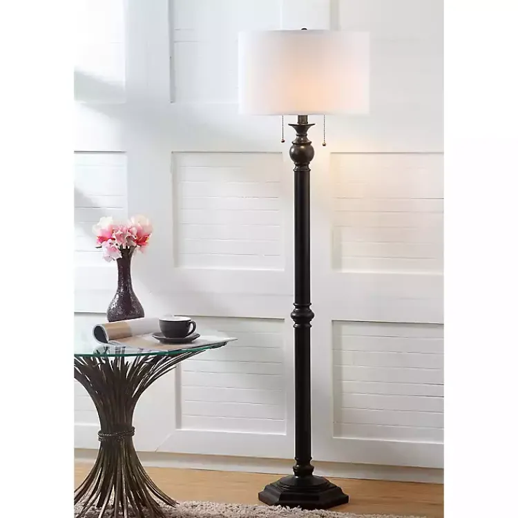 Kirklands Home Floor Lamps|Bronze Jessie Floor Lamp Ivory