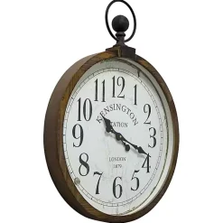 Kirklands Home Clocks|Bronze Kensington Station Pocket Wall Clock