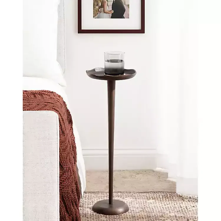 Kirklands Home Accent & End Tables|Bronze Metal Alicia Accent Table Brown