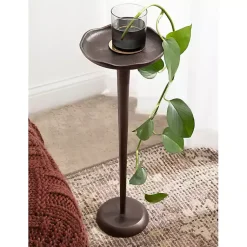 Kirklands Home Accent & End Tables|Bronze Metal Alicia Accent Table Brown