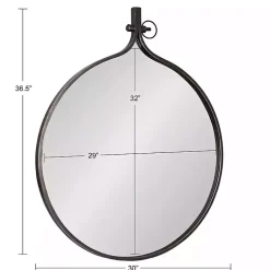 Kirklands Home Decorative Mirrors|Bronze Metal Antique Round Wall Mirror