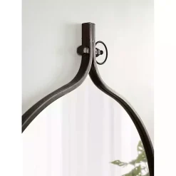 Kirklands Home Decorative Mirrors|Bronze Metal Antique Round Wall Mirror