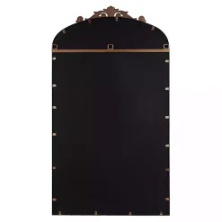 Kirklands Home Decorative Mirrors|Bronze Metal Arch Ornate Crown Wall Mirror Brown