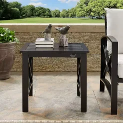 Kirklands Home Outdoor Tables|Bronze Metal Dayton Outdoor Side Table Brown