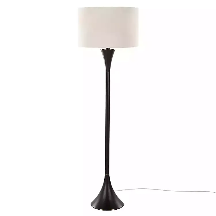Kirklands Home Floor Lamps|Bronze Metal Hourglass Floor Lamp Brown