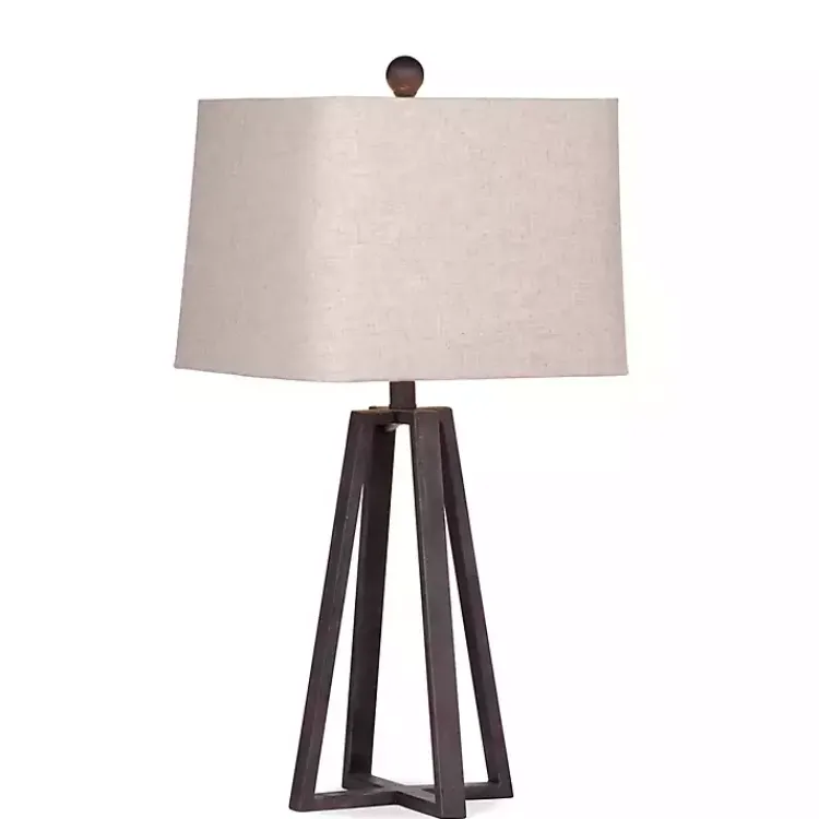 Kirklands Home Table Lamps|Bronze Metal Industrial Table Lamp Tan