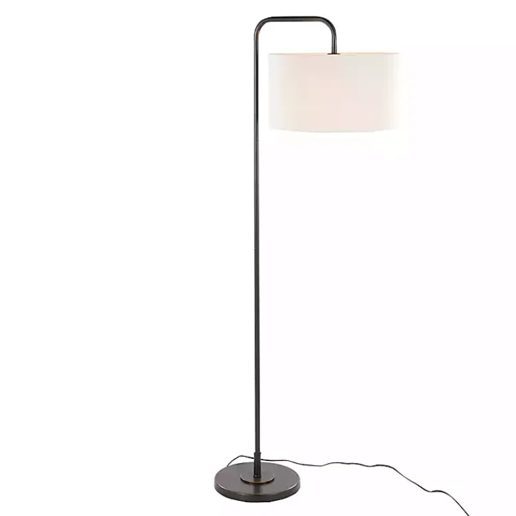 Kirklands Home Floor Lamps|Bronze Metal Puck Floor Lamp Brown