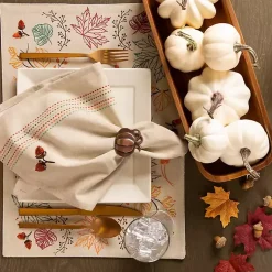 Clearance Bronze Metal Pumpkin Napkin Rings, Set of 6 Fall
