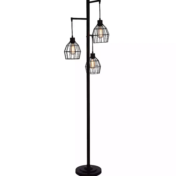Kirklands Home Floor Lamps|Bronze Metal 3-Tier Floor Lamp Brown