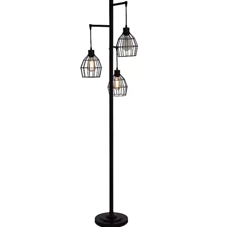 Kirklands Home Floor Lamps|Bronze Metal 3-Tier Floor Lamp Brown