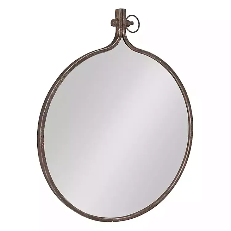 Kirklands Home Decorative Mirrors|Bronze Metal Yitro Wall Mirror Brown