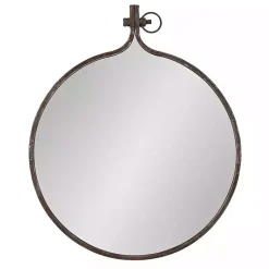 Kirklands Home Decorative Mirrors|Bronze Metal Yitro Wall Mirror Brown