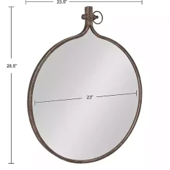 Kirklands Home Decorative Mirrors|Bronze Metal Yitro Wall Mirror Brown