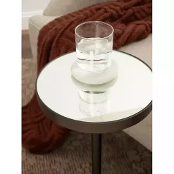 Kirklands Home Accent & End Tables|Bronze Mirror Tabletop Round Cocktail Table Black