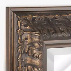 Kirklands Home Decorative Mirrors|Bronze Ornate Beveled Framed Wall Mirror