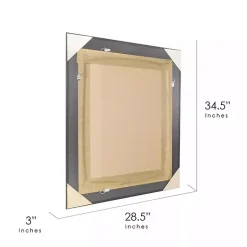 Kirklands Home Decorative Mirrors|Bronze Ornate Beveled Framed Wall Mirror