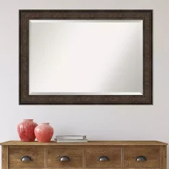 Kirklands Home Decorative Mirrors|Bronze Panel Frame Beveled Mirror