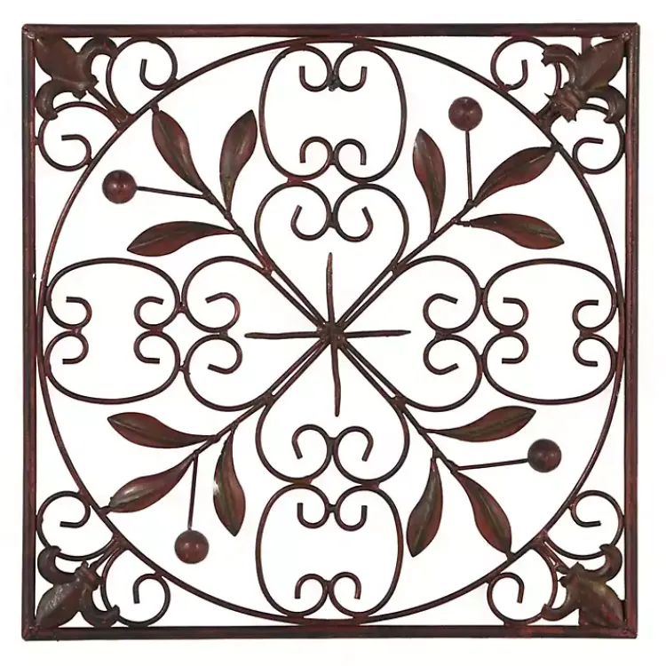 Kirklands Home Wall Plaques|Bronze Scrollwork 4-pc. Panel Wall Art Brown