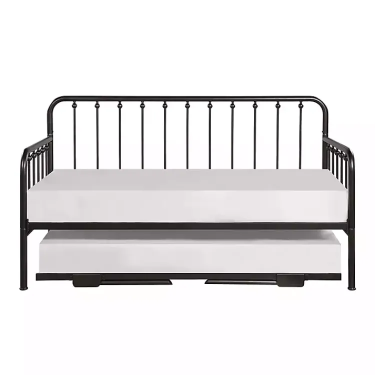 Kirklands Home Beds & Headboards|Bronze Spindleback Metal Trundle Day Bed Brown