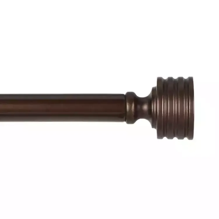 Kirklands Home Curtain Rods & Hardware|Bronze Stacked Cylinder Curtain Rod, 120 in.
