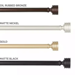 Kirklands Home Curtain Rods & Hardware|Bronze Stacked Cylinder Curtain Rod, 120 in.