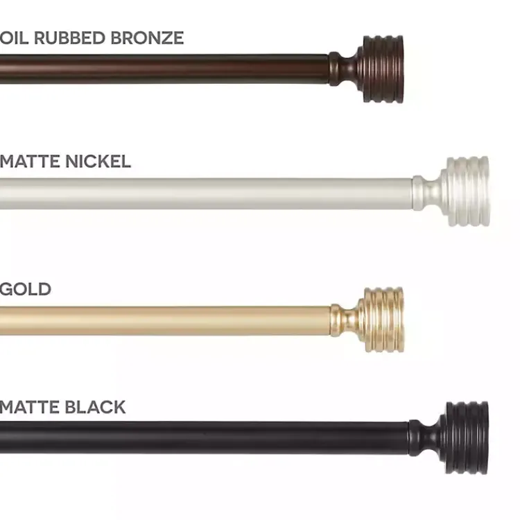 Kirklands Home Curtain Rods & Hardware|Bronze Stacked Cylinder Curtain Rod, 120 in.