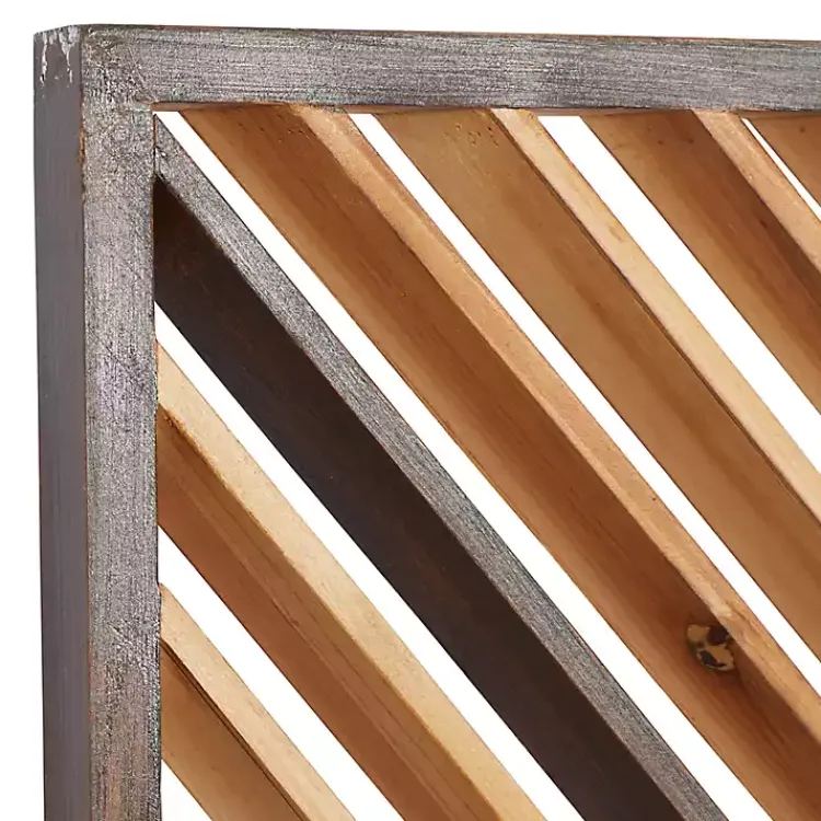 Kirklands Home Wall Plaques|Bronze Wood Geometric Wall Plaques, Set of 3 Tan