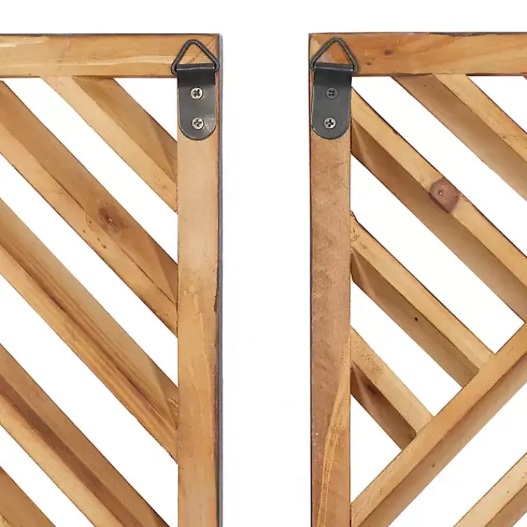 Kirklands Home Wall Plaques|Bronze Wood Geometric Wall Plaques, Set of 3 Tan