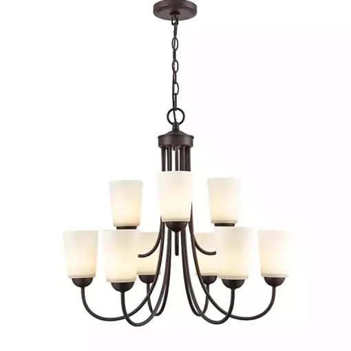 Kirklands Home Chandeliers & Pendant Lighting|Bronze Traditional 9-Light Chandelier