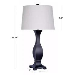 Kirklands Home Table Lamps|Bronzed Hourglass 2-pc. Table Lamp Set White