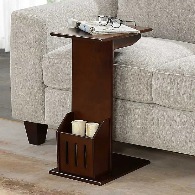 Kirklands Home Accent & End Tables|Accent Table with Magazine Holder Brown