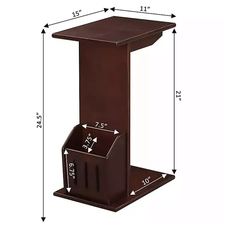Kirklands Home Accent & End Tables|Accent Table with Magazine Holder Brown