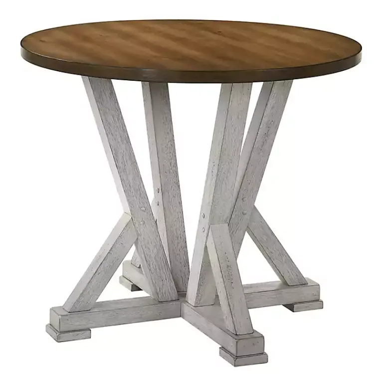 Kirklands Home Dining Tables|Brown and Antique White Wood Counter Table