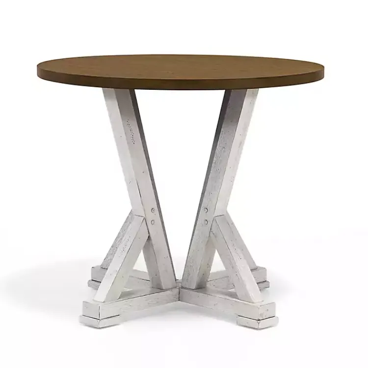 Kirklands Home Dining Tables|Brown and Antique White Wood Counter Table