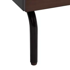 Kirklands Home Nightstands|and Black 2-Drawer Nightstand Brown