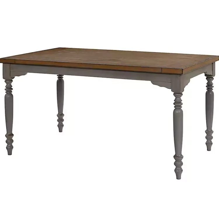 Kirklands Home Dining Tables|Brown and Gray Traditional Wood Dining Table