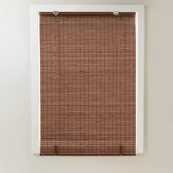 Kirklands Home Curtains & Drapes|Bamboo Light Filtering Roman Shade, 35 in. Brown