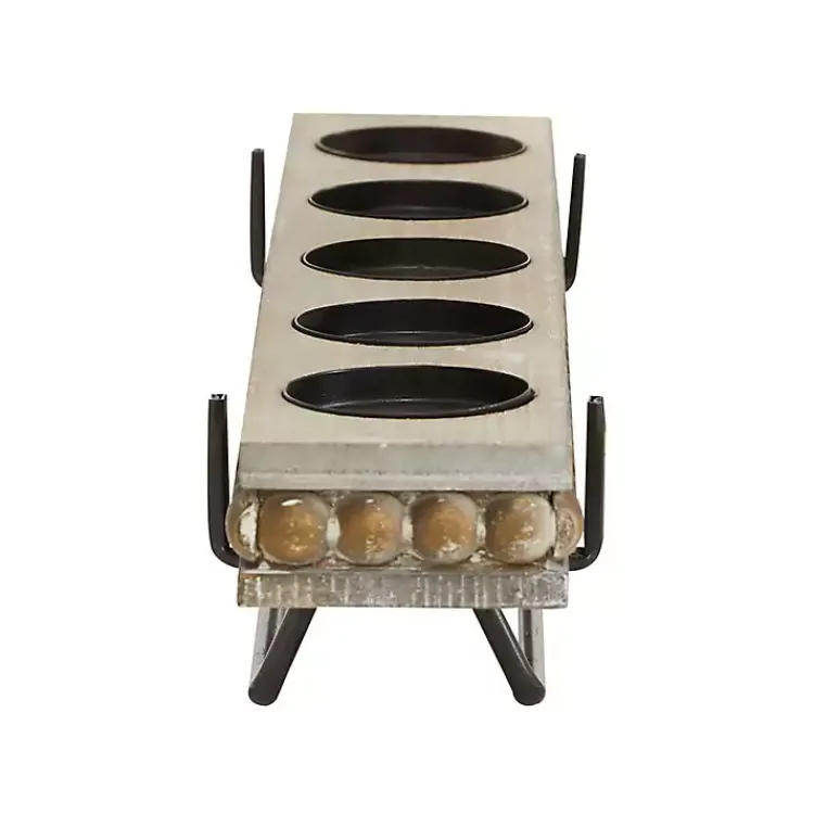 Online Beaded Wood and Metal Base Candle Holder Candle Holders