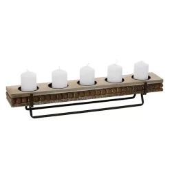Online Beaded Wood and Metal Base Candle Holder Candle Holders
