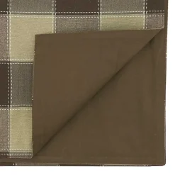 Kirklands Home Table Linens|Brown Block Plaid Table Runner, 90 in.