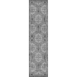 Kirklands Home Area Rugs|Bordered Pattern Runner, 2x10 Brown