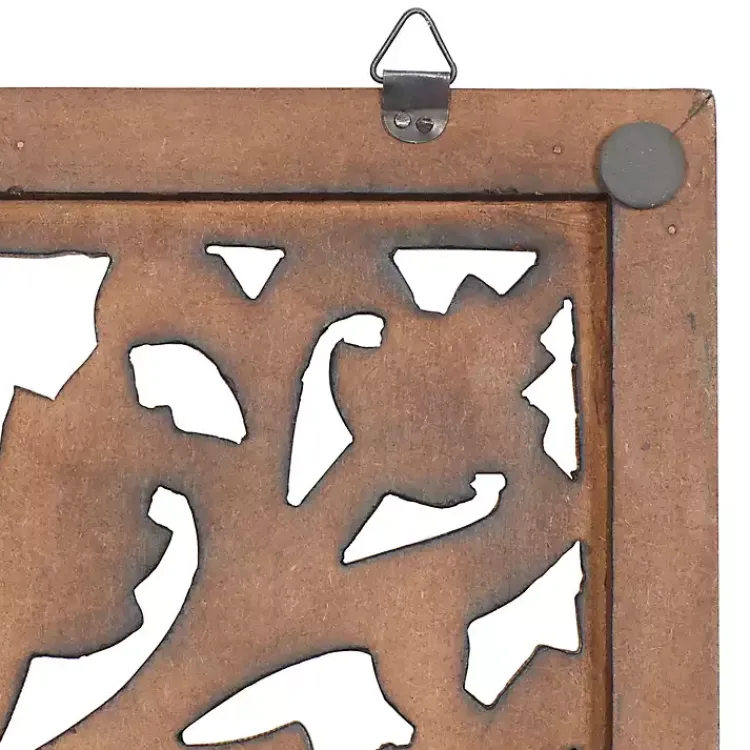 Kirklands Home Wall Plaques|Botanical Wood Panel Wall Plaque Brown