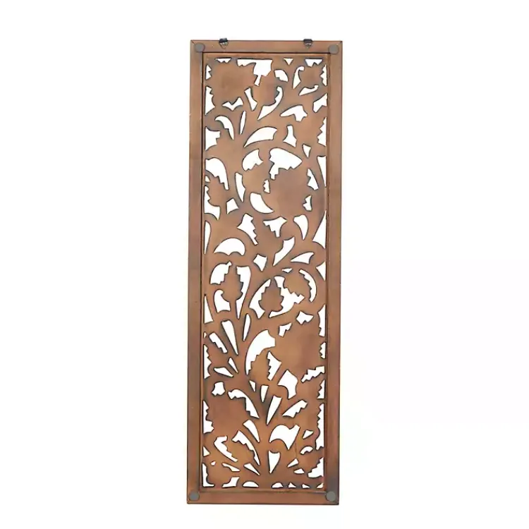 Kirklands Home Wall Plaques|Botanical Wood Panel Wall Plaque Brown