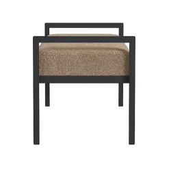 Kirklands Home Benches & Ottomans|Boucle Upholstered Metal Frame Bench Brown