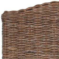 Kirklands Home Dining Chairs|Camelback Wicker Dining Chairs, Set of 2 Brown