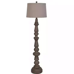 Kirklands Home Floor Lamps|Carved Spindle Floor Lamp Brown