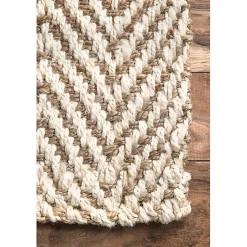 Kirklands Home Area Rugs|Brown Chevron Valen Area Rug, 5x8