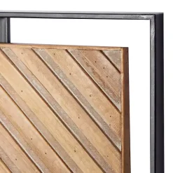 Kirklands Home Wall Plaques|Chevron Wood Wall Plaques, Set of 2 Brown