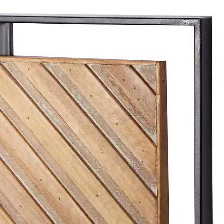 Kirklands Home Wall Plaques|Chevron Wood Wall Plaques, Set of 2 Brown